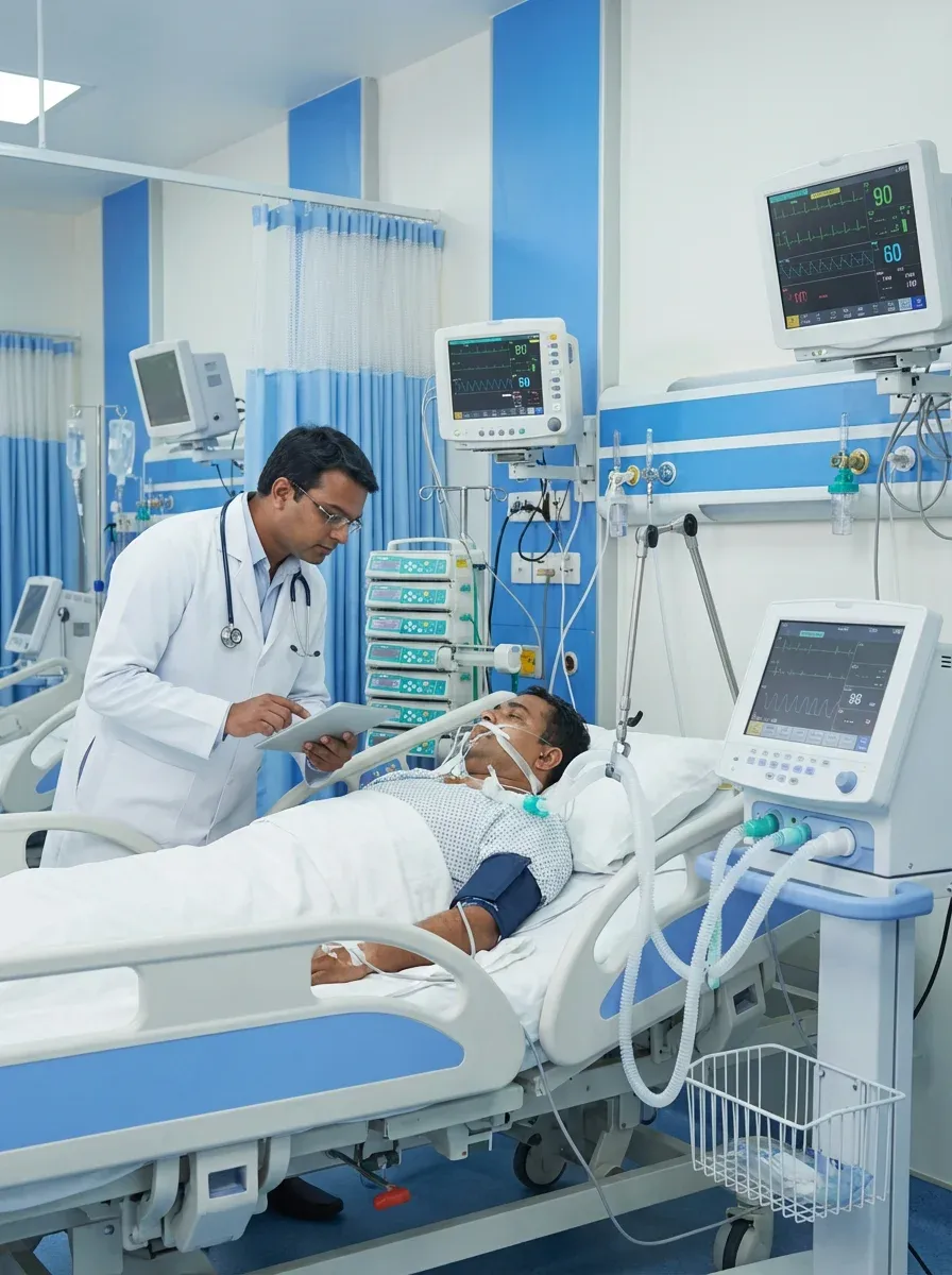 doctor treated in a patients